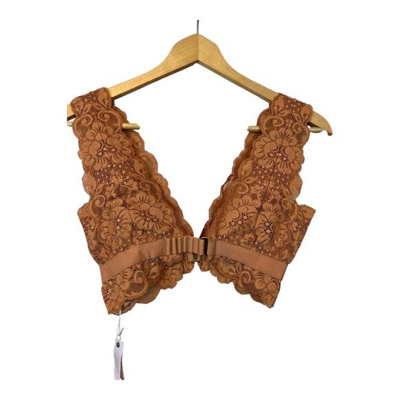 We are HAH Free People NWT Got Ur Back Bra Brown Sugar S Coquette Sexy - Picture 5 of 6